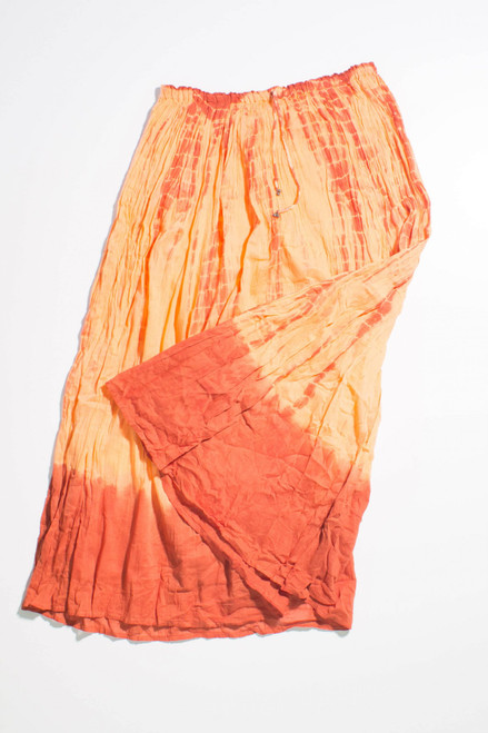 Orange Tye-Die Maxi Hippie Skirt
