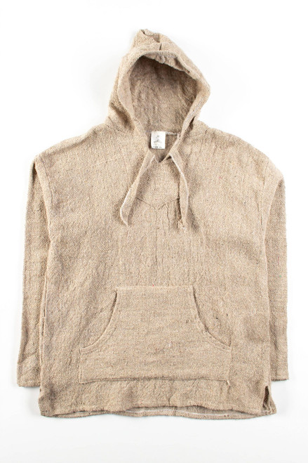 Vintage Natural Burlap Baja Hoodie