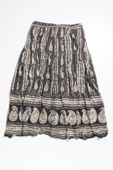 Vintage Paisley Imitation Maxi Skirt