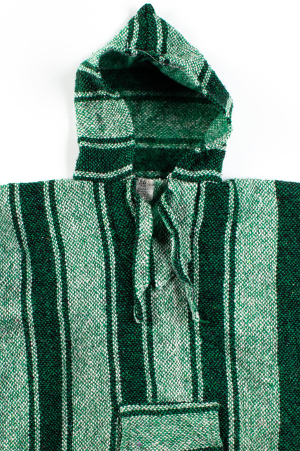 Vintage Green Stripes Baja Hoodie