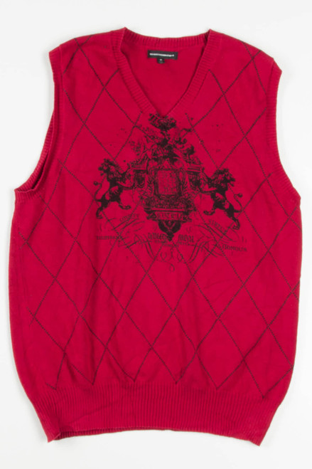 Lion Crest Sweater Vest 219 - Ragstock.com