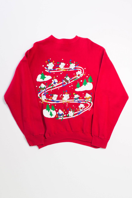 Skiing Bears Ugly Christmas Sweatshirt 55558