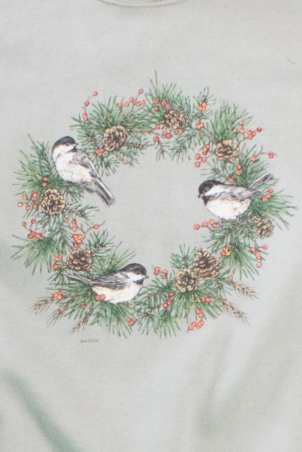 Bird Wreath Ugly Christmas Sweatshirt 55559