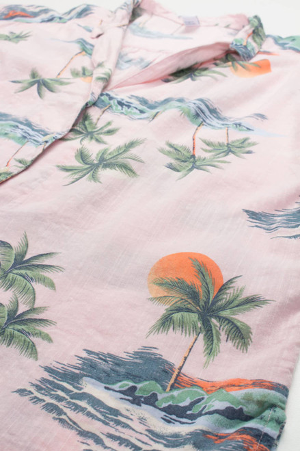 Women's Pastel Pink Hawaiian Shirt 2024
