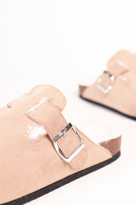 Tan Buckle Clogs