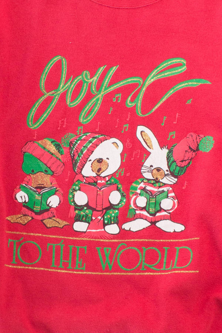 Vintage Christmas Caroling Animals Sweatshirt