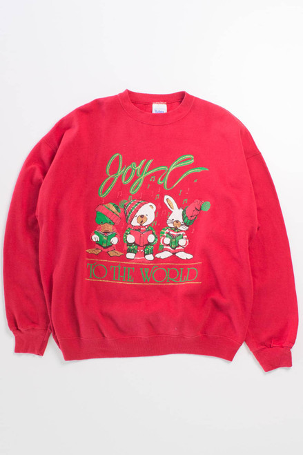 Vintage Christmas Caroling Animals Sweatshirt