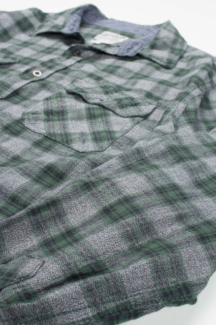 Grey Overdrive Clothing Flannel Shirt 3899