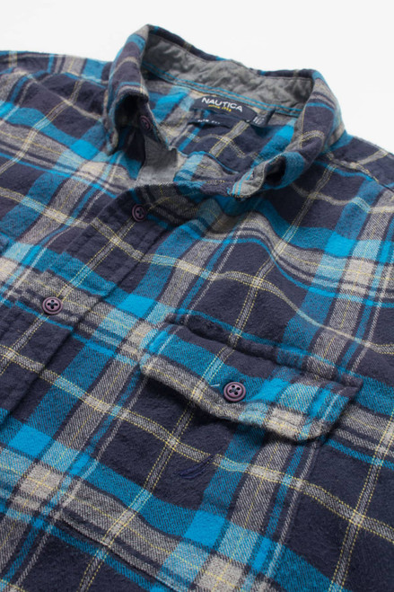 Blue Nautica Flannel Shirt 3704