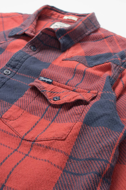 Ribbed Western Wrangler Flannel Shirt 3716