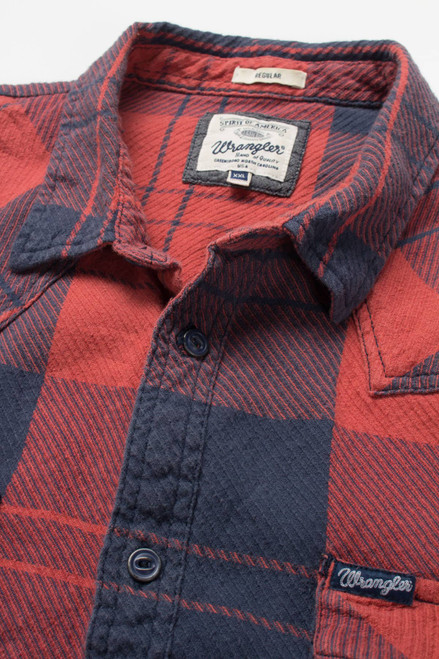 Ribbed Western Wrangler Flannel Shirt 3716