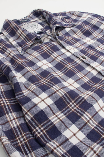 Navy St. John's Bay Flannel Shirt 3758