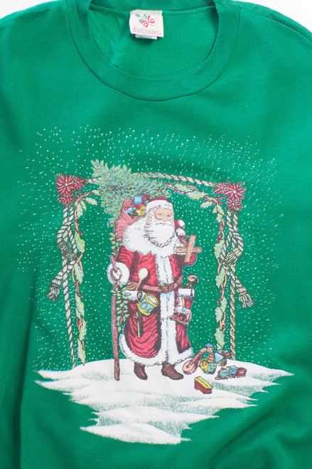 Hiking Santa Claus Christmas Sweatshirt