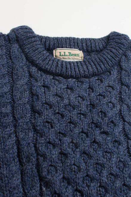 Blue L.L. Bean Fisherman Sweater 759