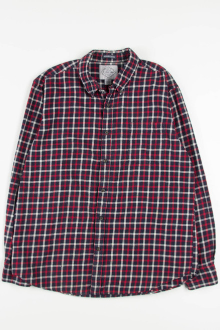 Red & Navy St. John's Bay Flannel Shirt 4014