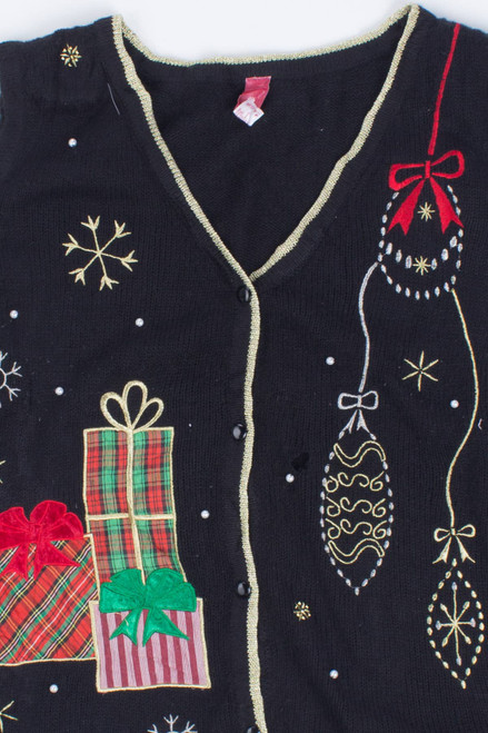 Black Ugly Christmas Vest 55202