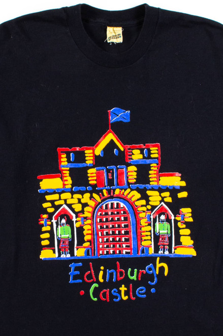 Vintage Edinburgh Castle Drawing T-Shirt