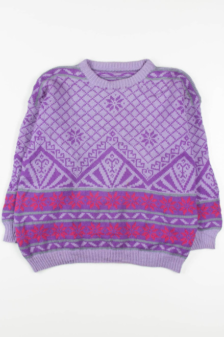 Vintage Lilac Fair Isle Sweater 780