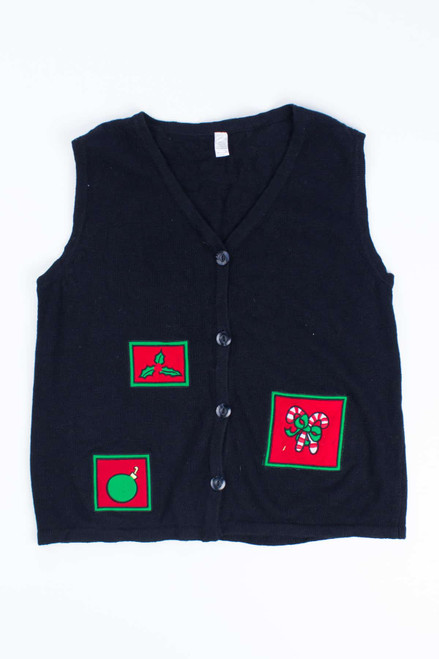 Black Ugly Christmas Vest 55357