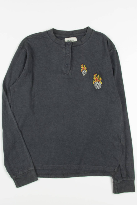 High Rolling Dice Embroidered Henley
