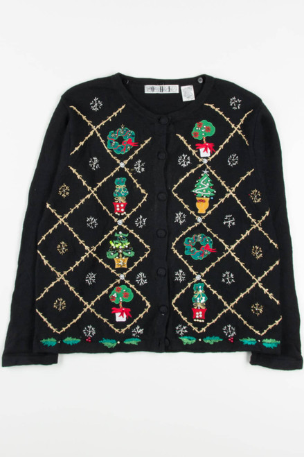 Black Ugly Christmas Cardigan 57000