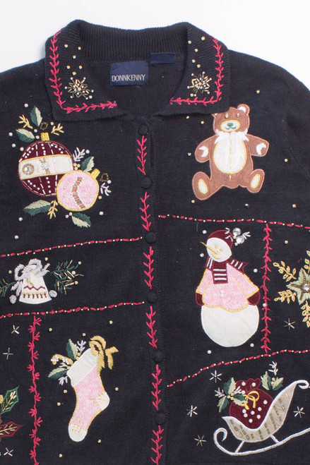 Black Ugly Christmas Cardigan 58056