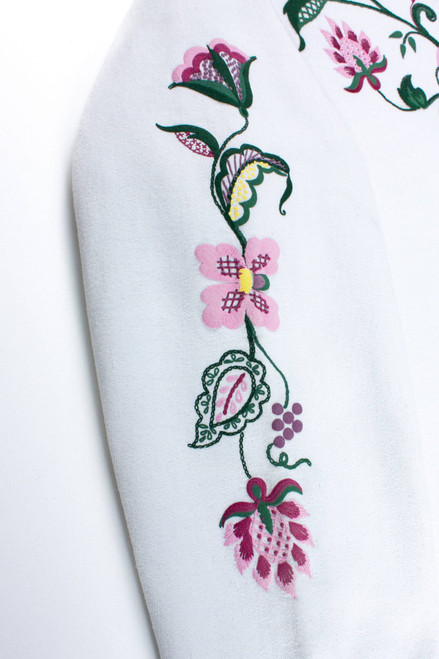 Vintage Frabjous Floral Collared Sweatshirt