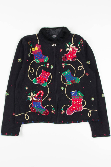 Black Ugly Christmas Cardigan 57030