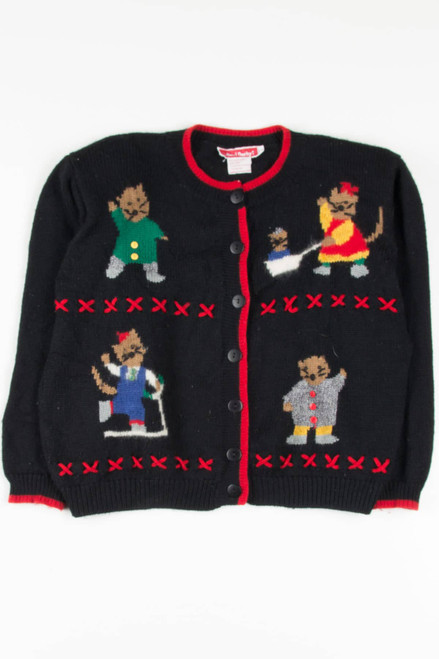 Black Ugly Christmas Cardigan 57098