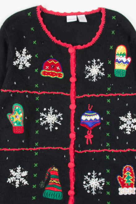 Black Ugly Christmas Cardigan 57123