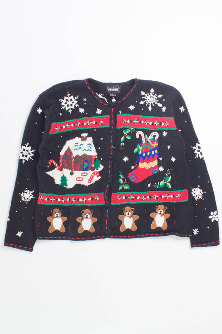 Black Ugly Christmas Cardigan 55891