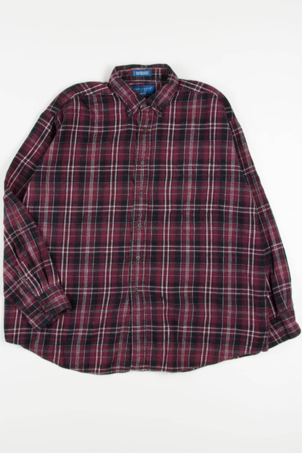 Burgundy Towncraft Flannel Shirt 4104