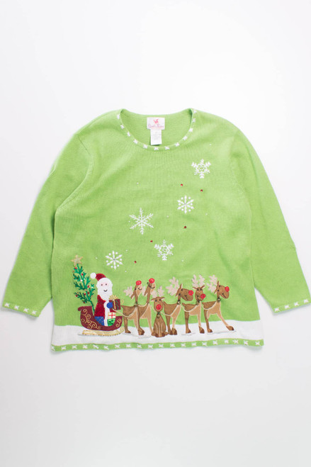 Green Ugly Christmas Pullover 58108