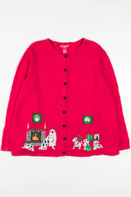 Red Dalmatians Ugly Christmas Cardigan 57083