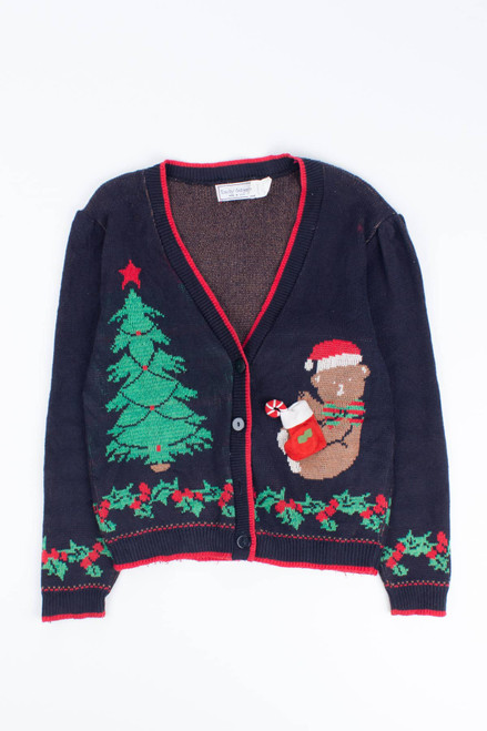 Black Ugly Christmas Cardigan 55295