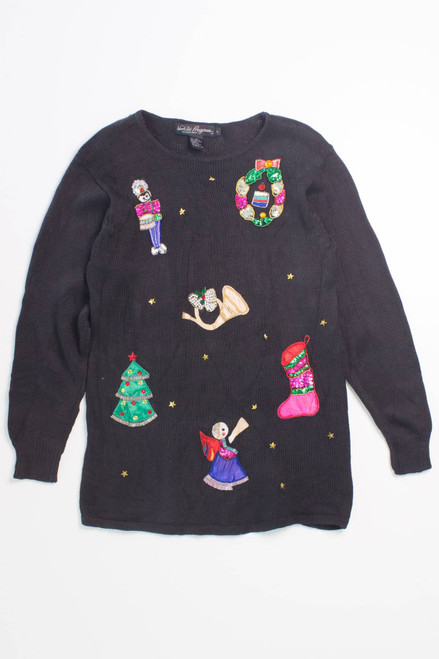 Black Ugly Christmas Pullover 58002
