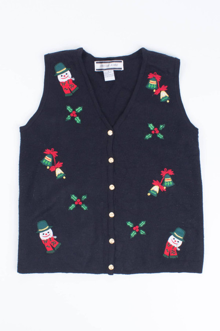 Black Ugly Christmas Vest 55301