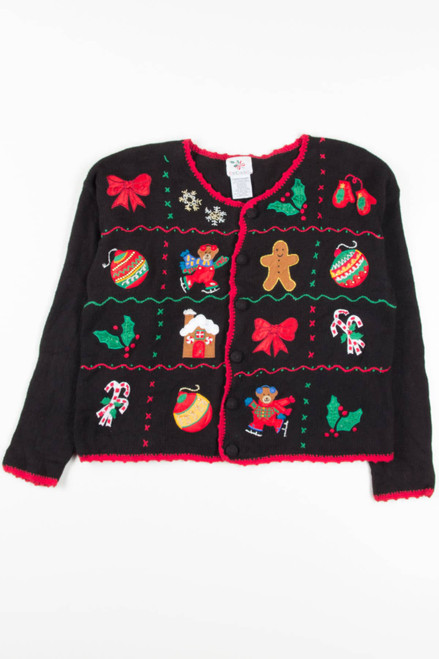 Black Ugly Christmas Cardigan 57089