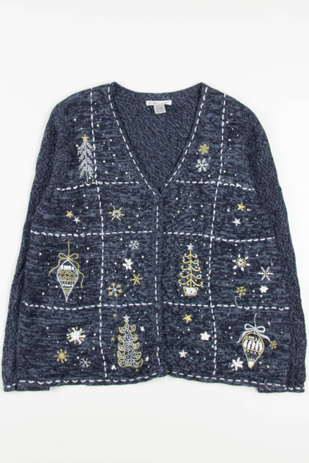 Blue Ugly Christmas Cardigan 57108