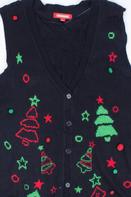 Black Ugly Christmas Vest 55304