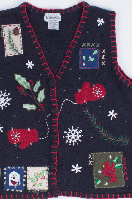 Black Ugly Christmas Vest 55508