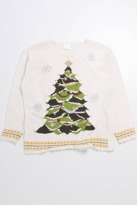 White Ugly Christmas Pullover 58040