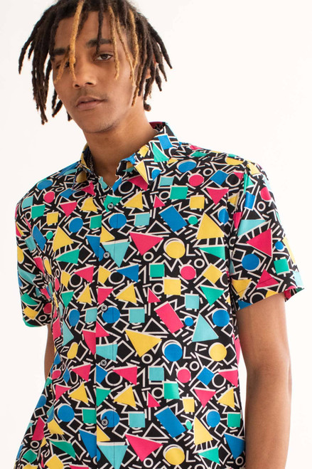 Cut & Paste Shapes Button Up Shirt