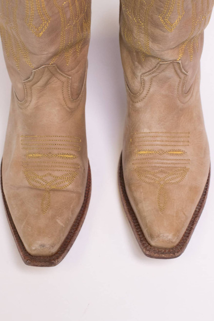 Tan Leather Cowboy Boots (6.5)