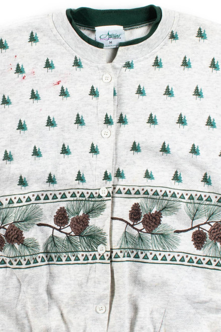 Vintage Pines Button Up Sweatshirt