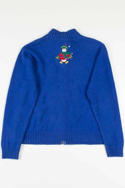 Blue Penguins Ugly Christmas Cardigan 57246