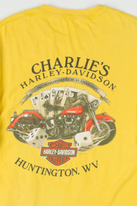 Yellow Huntington Harley Davidson T-Shirt