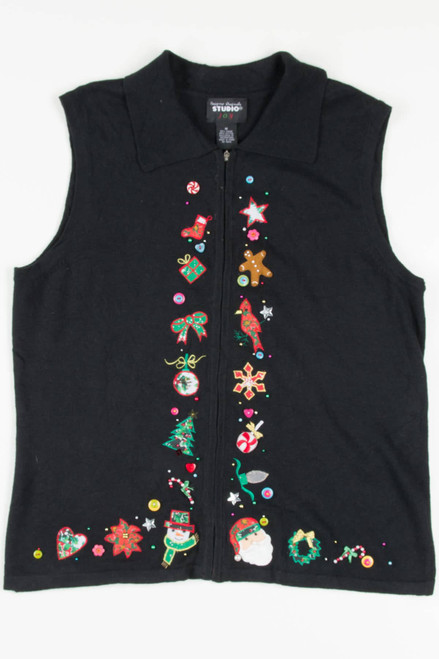 Black Ugly Christmas Vest 57526