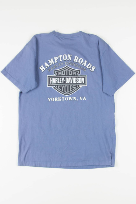 Live To Ride Henley Hampton Roads Harley Davidson T-Shirt