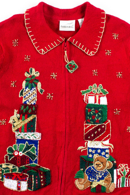 Red Ugly Christmas Cardigan 56351